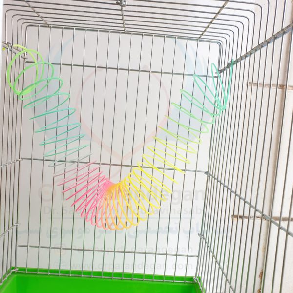 اسباب بازی پرنده - تونل فنری، پت شاپ پرندگان دکتر موسوی نسب، کامل ترین مجموعه اسباب بازی و وسایل سرگرمی پرندگان و حیوانات خانگی